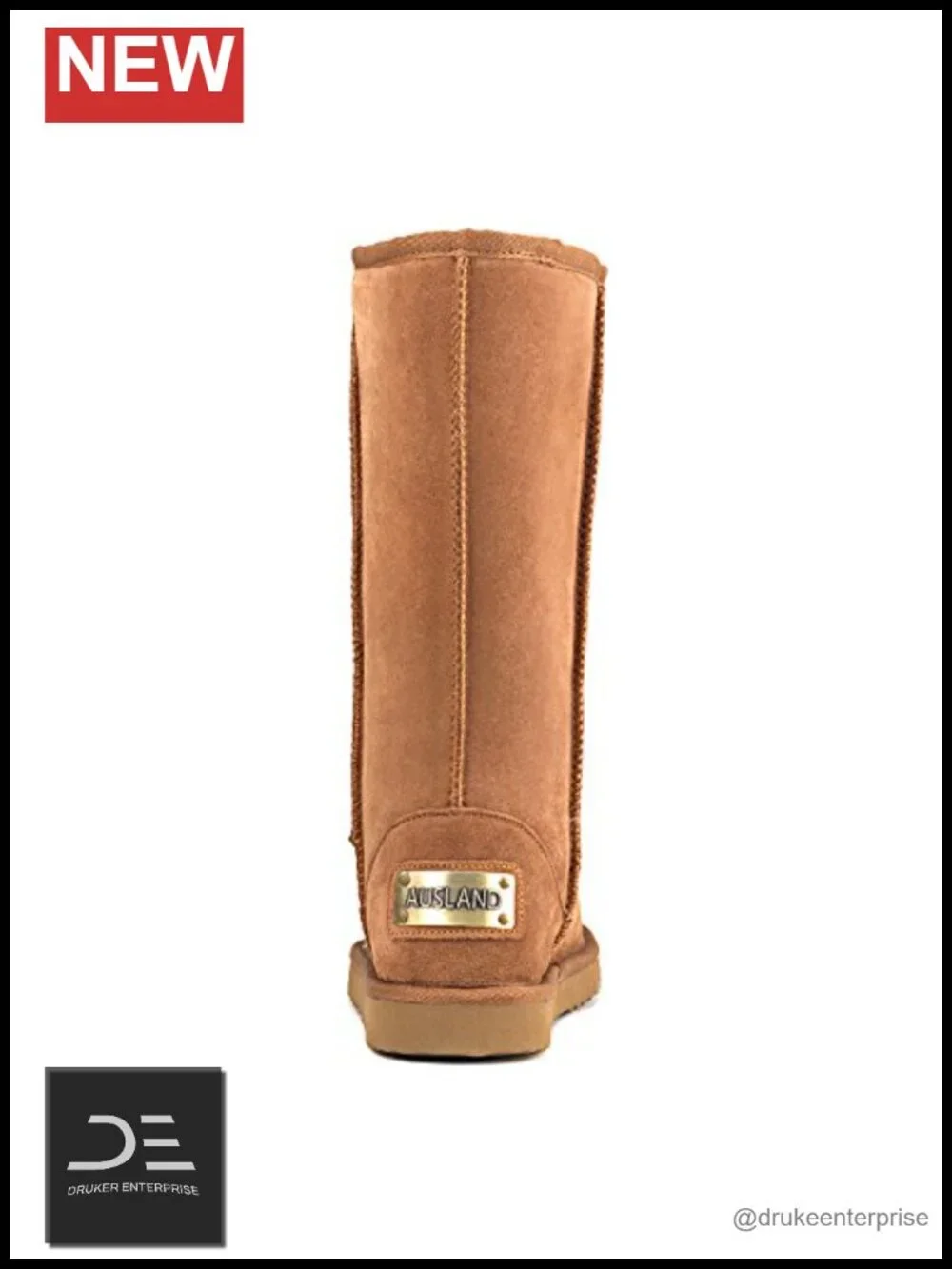 Genuine Suede Women's Waterproof Mid-Calf Snow Boots Faux Fur Winter